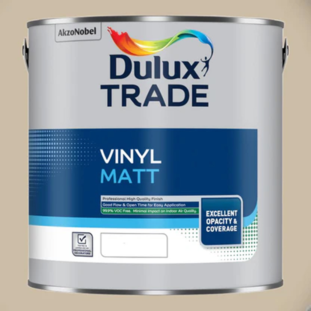 Dulux Trade Ancient Sandstone Walls and Ceilings Vinyl Matt Paint 2.5L Image 2