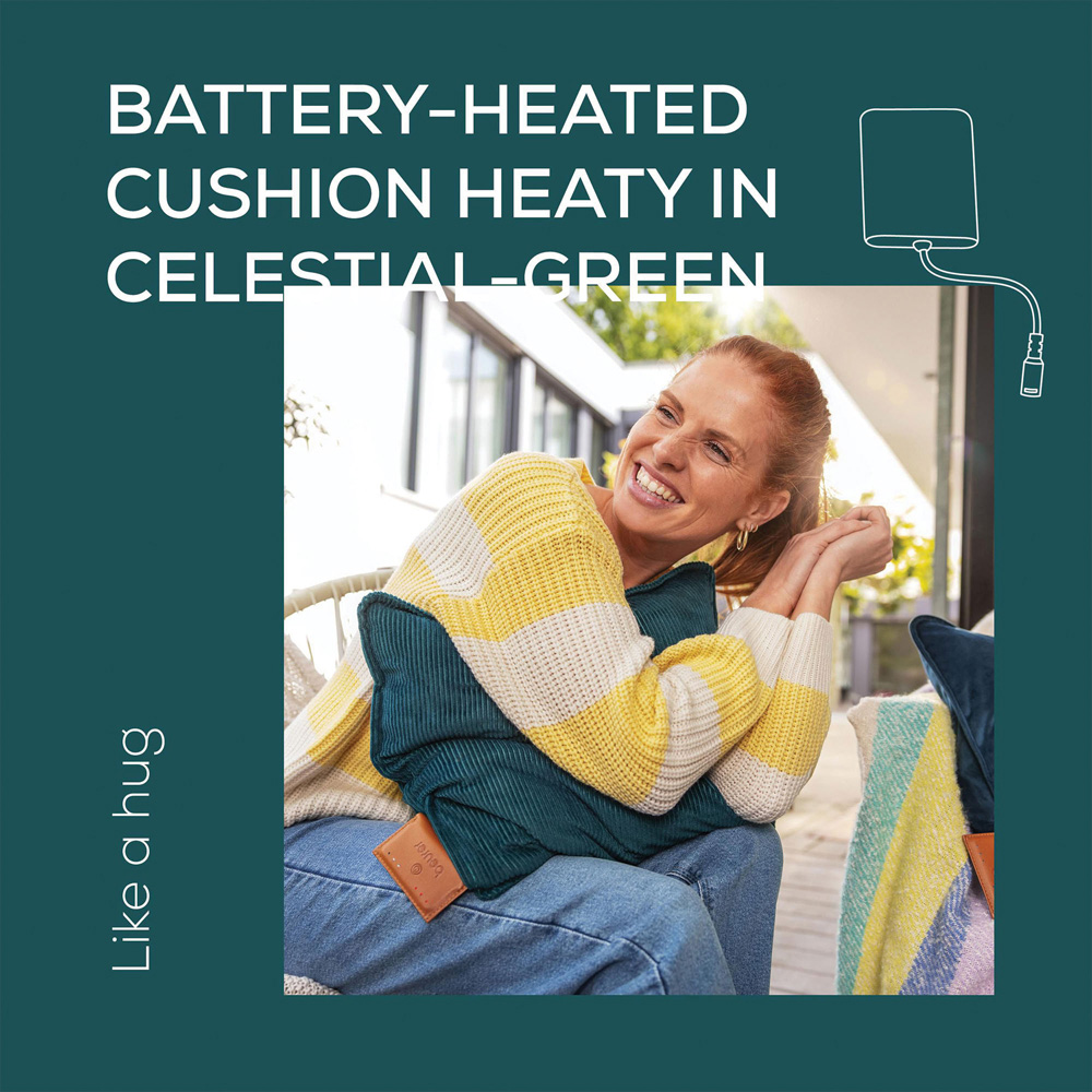 Beurer HK77 Heaty Celestial Green Cordless Heated Cushion 38.4 x 38.4cm Image 3