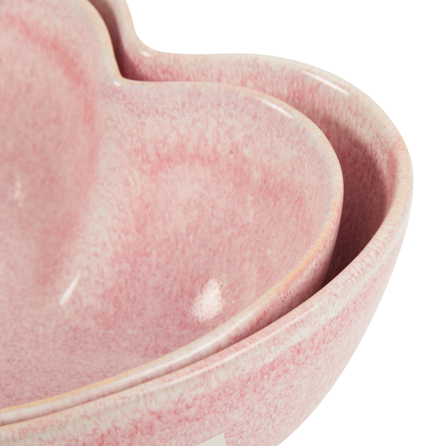 Heart Reactive Glaze Bowl - Pink / Medium Image 3
