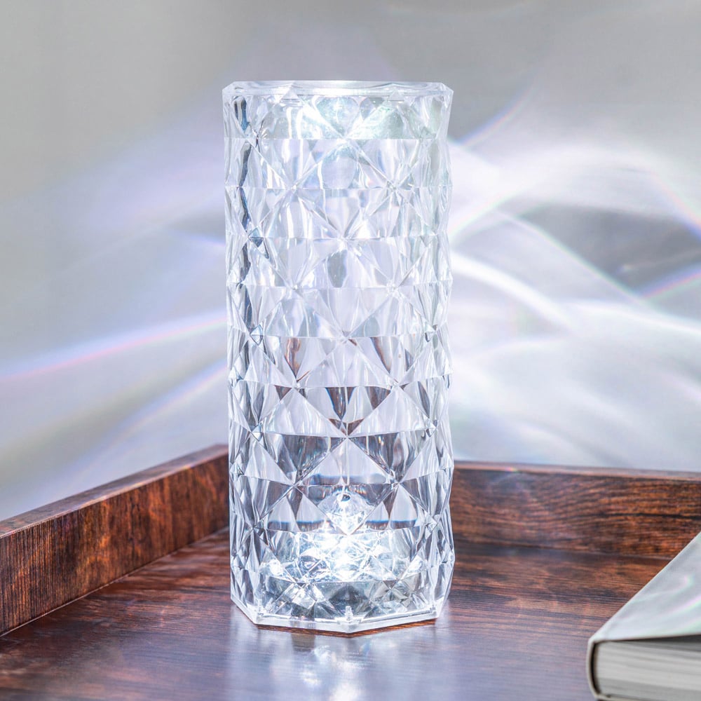 ValueLights Rose RGB Crystal Style LED Table Lamp Image 2