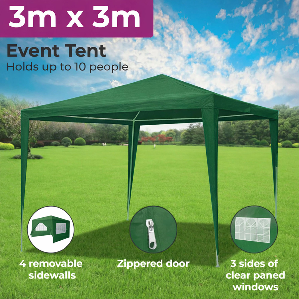 Neo Direct 3 x 3m Green Marquee Gazebo Image 5