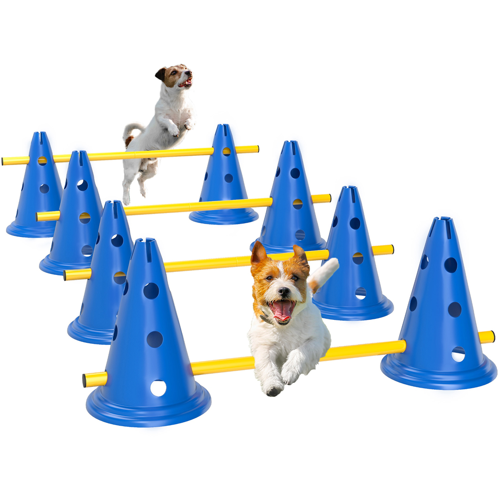 PawHut 8 Piece Blue Dog Agility Training Equipment Set Image 1