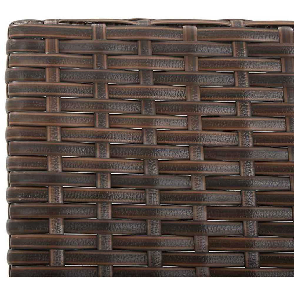 vidaXL 2 in 1 Brown PE Rattan Garden Bench with Cushions Image 8