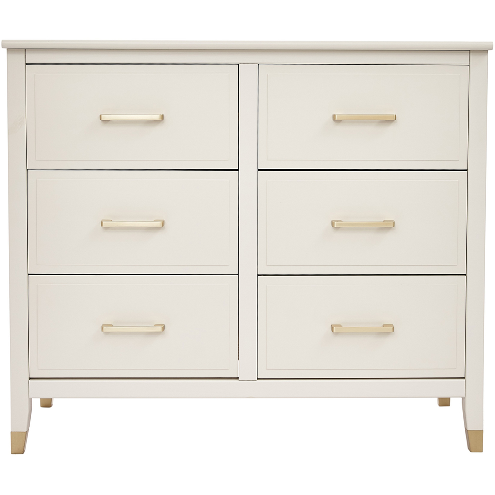 Palazzi 6 Drawer White Chest of Drawers Image 3