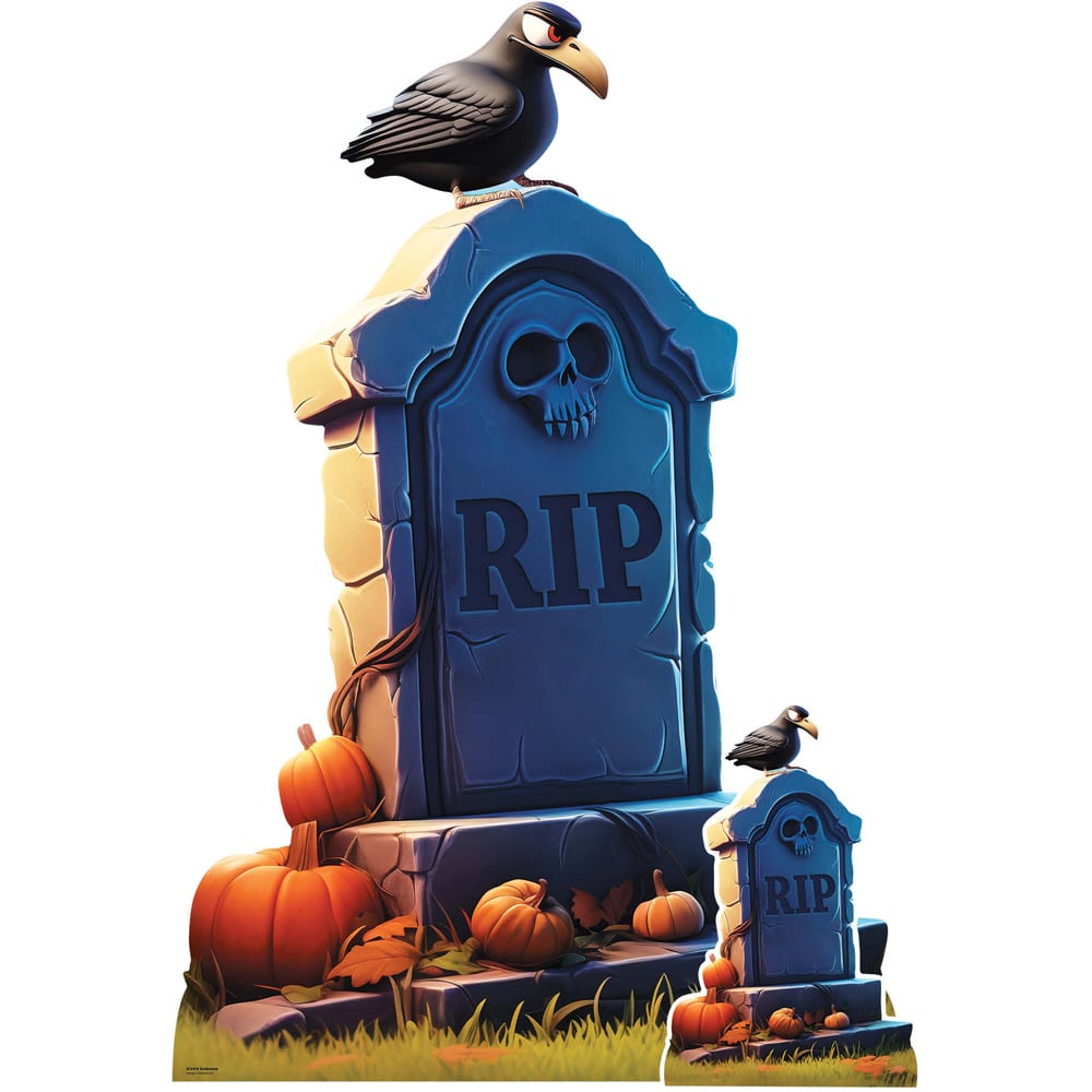 Star Cutouts Cartoon Tombstone Cardboard Cutout 4.5ft Image 1