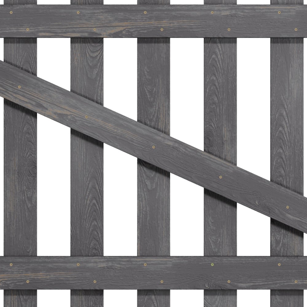Outdoor Minimalist Grey Wooden Fence Gate, 90 x 120 x 2.5cm Image 6