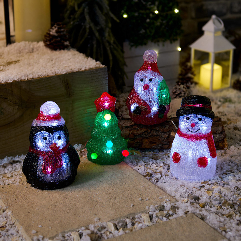 Set of 4 Acrylic Christmas Characters Image 1