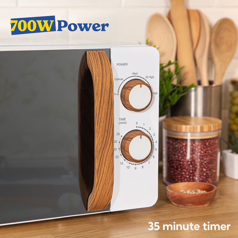 Russell Hobbs RHMM713-N White 17L Scandi Compact Manual Microwave 700W Image 6
