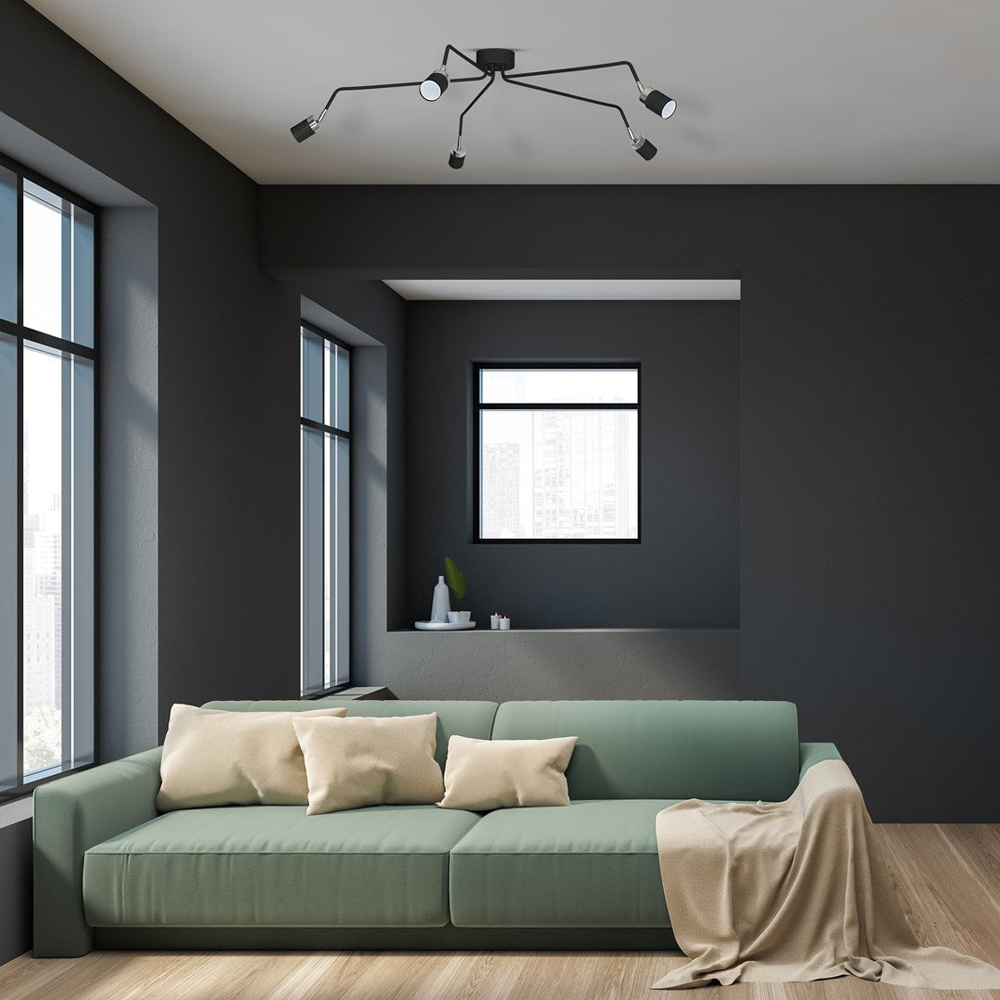 Milagro Joker Black Ceiling Lamp 230V Image 2