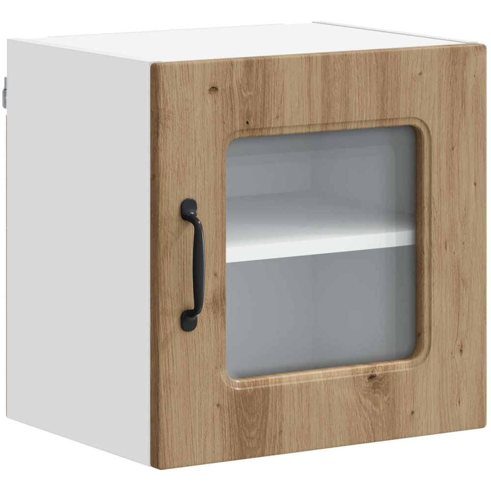 vidaXL Kalmar Single Glass Door Artisan Oak Wall Mounted Kitchen Cabinet Set of 2 Image 5