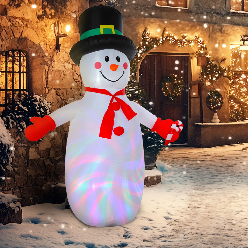 Everglow Christmas Blow Up Inflatable Snowman Decoration with Built-in LEDs 7.8ft Image 4