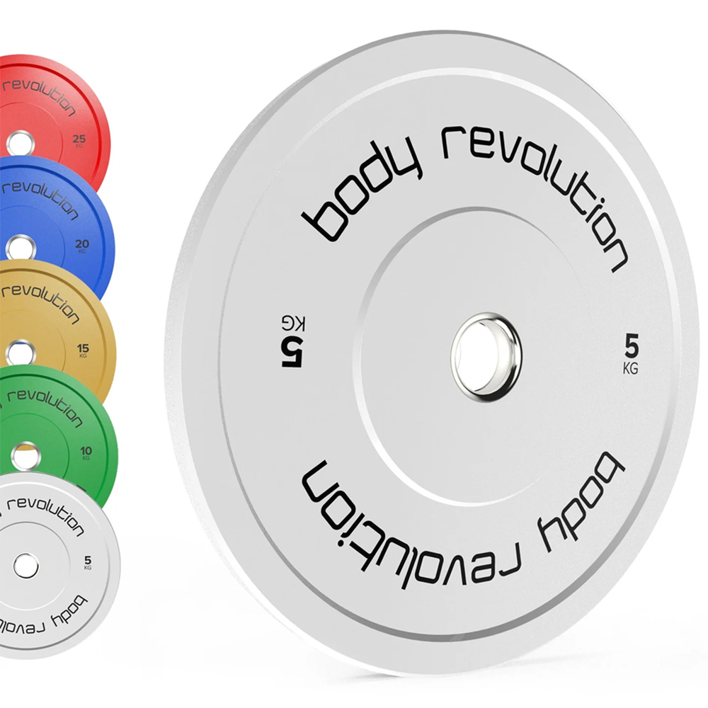 Body Revolution Olympic Multicolour Bumper Plate Set 150kg Image 5