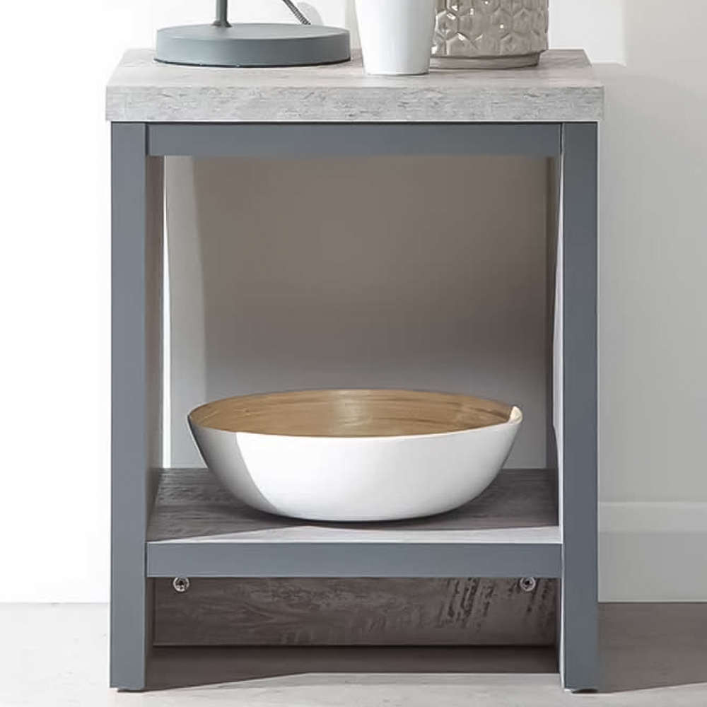 GFW Boston Grey Simple Lamp Table Image 1