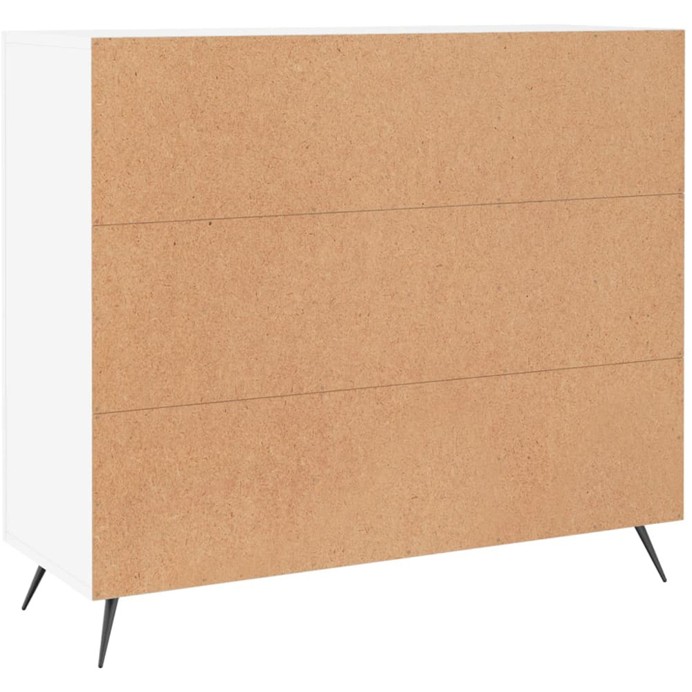 vidaXL 3 Door White Sideboard Image 8