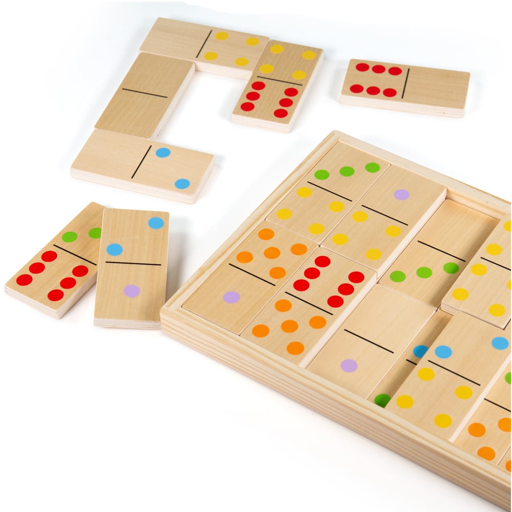 Bigjigs Toys 28 Piece Wooden Jumbo Dominoes Set Image 6