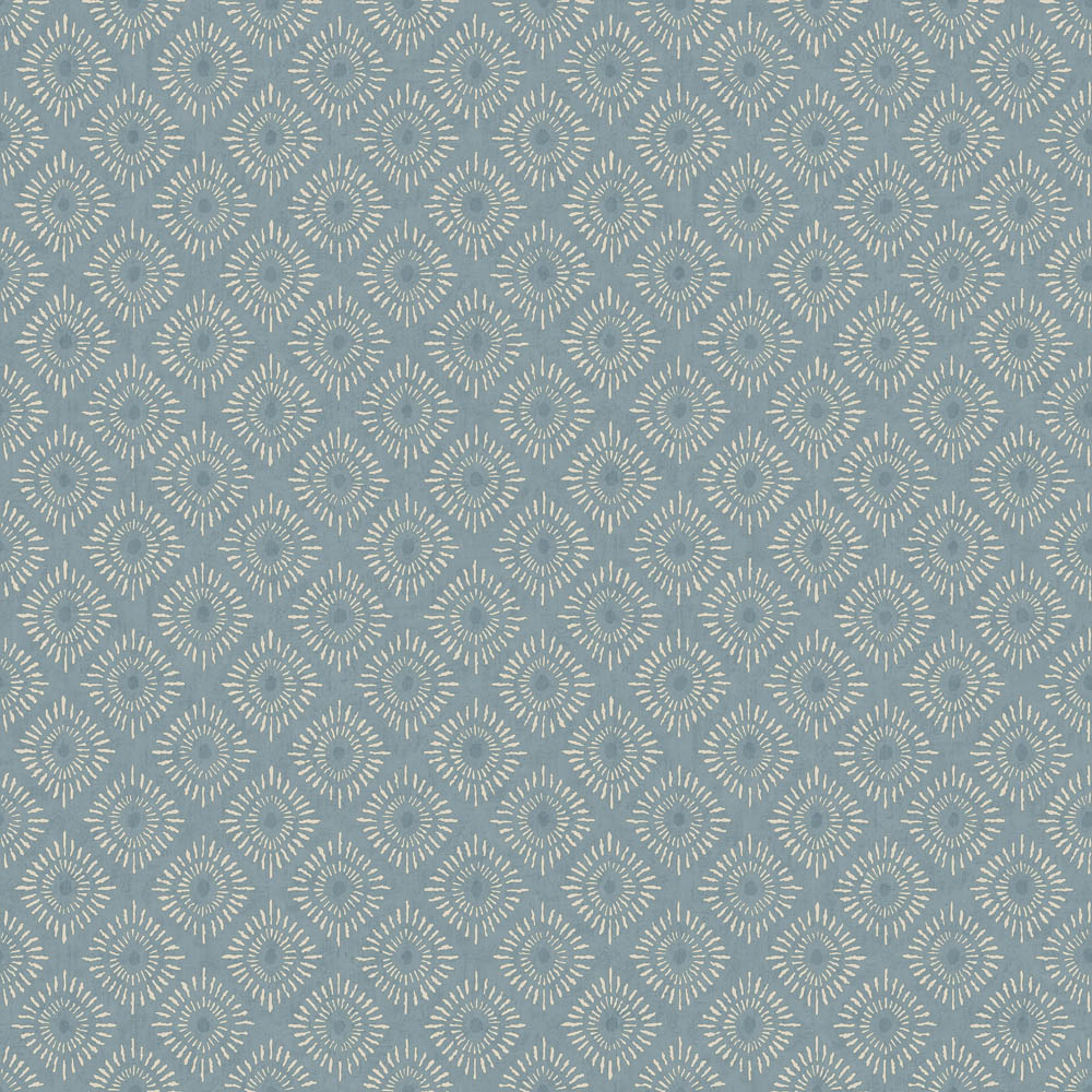 Holden Decor Indian Sunburst Blue Wallpaper Image 1