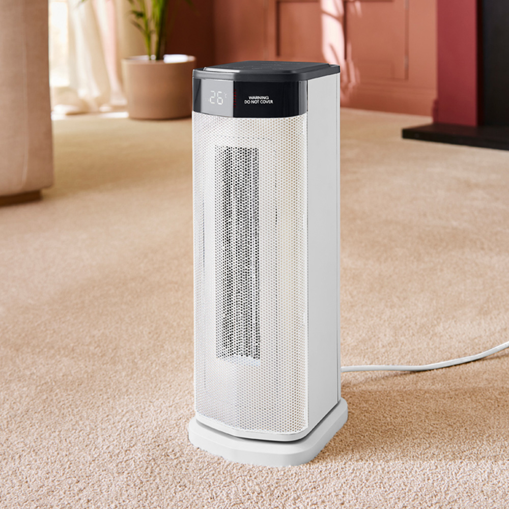 Morphy Richards White Ceramic Tower Fan Heater 2000W Image 2