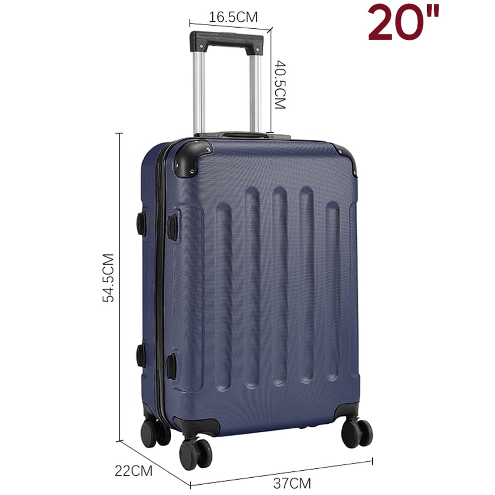 H&O Direct Small Blue ABS Hardshell Suitcase Image 6