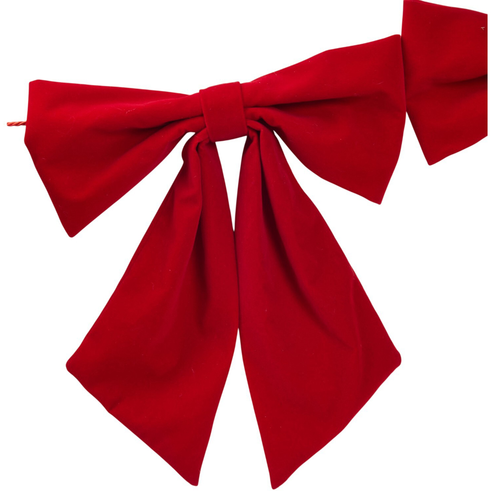 Velvet Bow Garland Red Image 2
