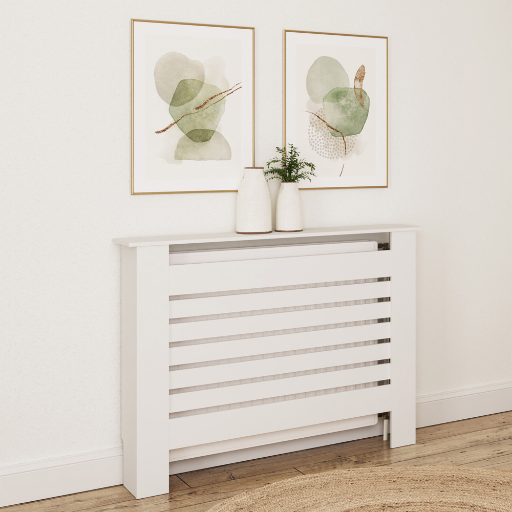 GFW Cleo White Medium Radiator Cover 830 x 1110mm Image 2