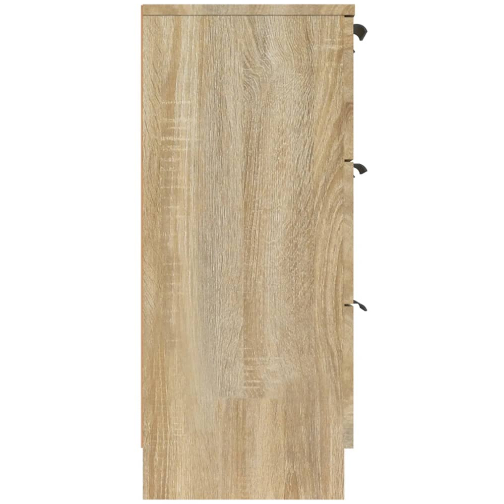 vidaXL 3 Drawer Sonoma Oak Sideboard Image 6