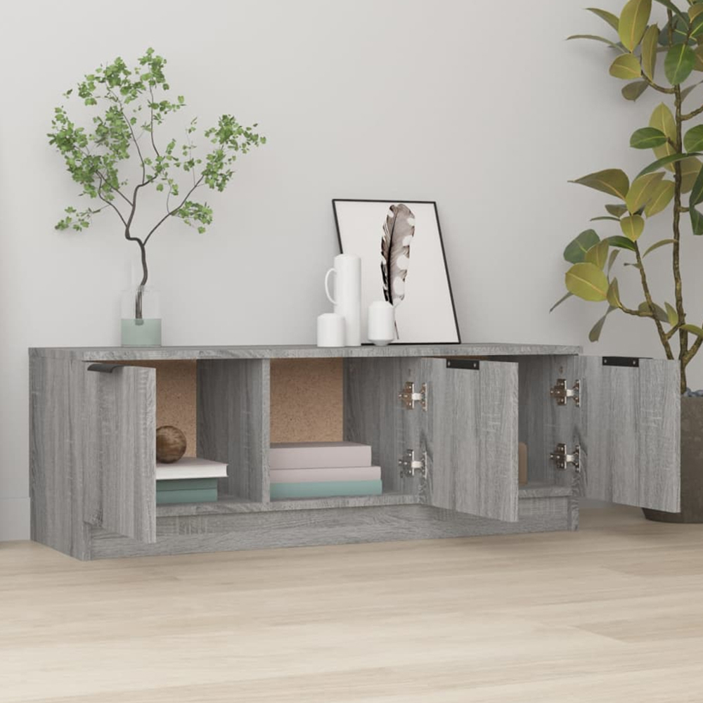 vidaXL 3 Door Grey Sonoma TV Cabinet Image 1