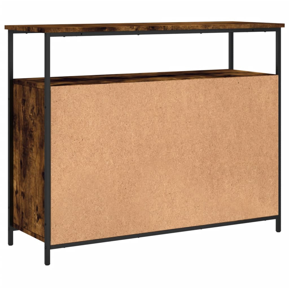 vidaXL 2 Door 3 Shelf Smoked Oak Sideboard Image 7