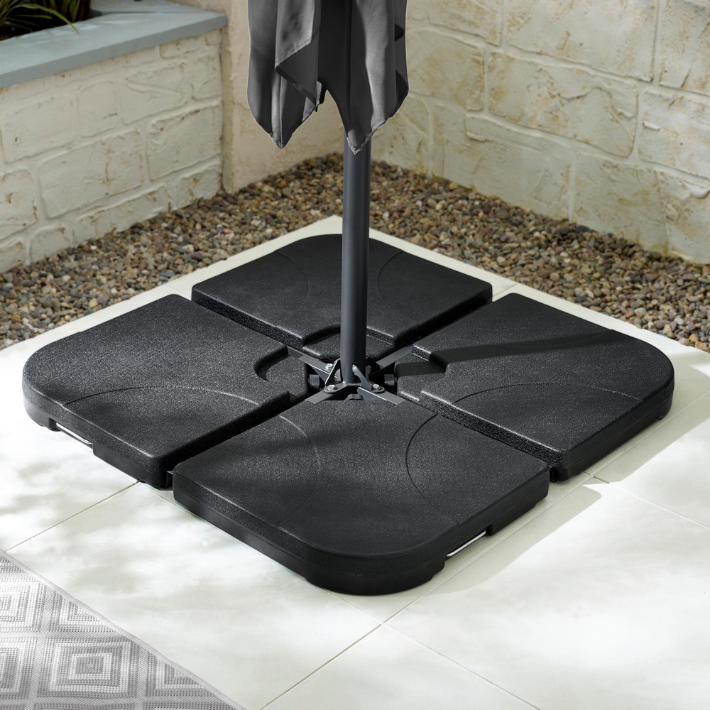 Furniturebox Gretna Grey Square Outdoor Cantilever Parasol and Base Image 4