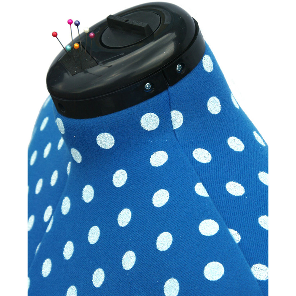 Sewing Online 5902B Duck Egg Polka Adjustable 8-Part Dressmakers Dummy with Hem Marker Medium Image 7