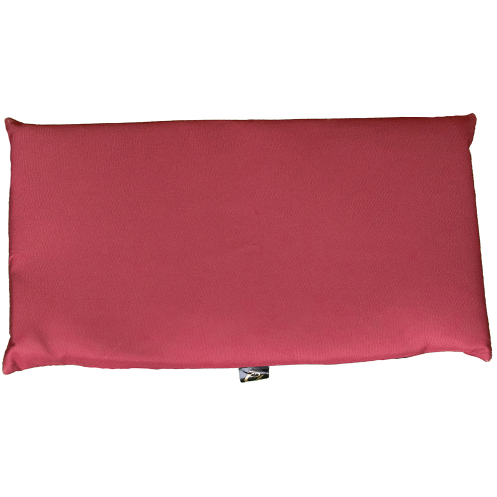 Samuel Alexander Single Seater Burgundy Wooden Garden Chair Cushion Base 52 x 20cm Image 1