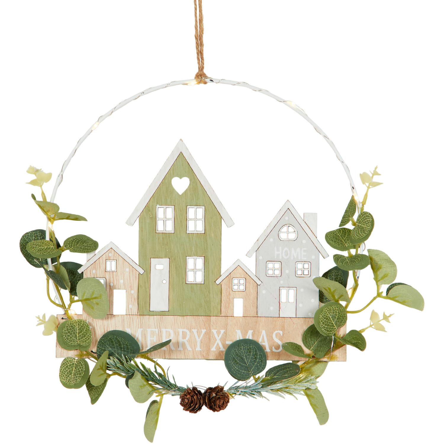 LED Merry Christmas House Scene Hanger Image 4