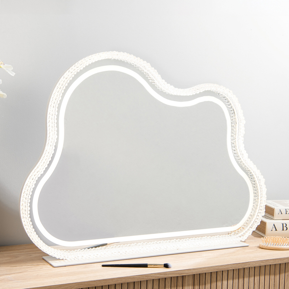 Cloud Shaped LED Desktop Vanity Mirror Image 2