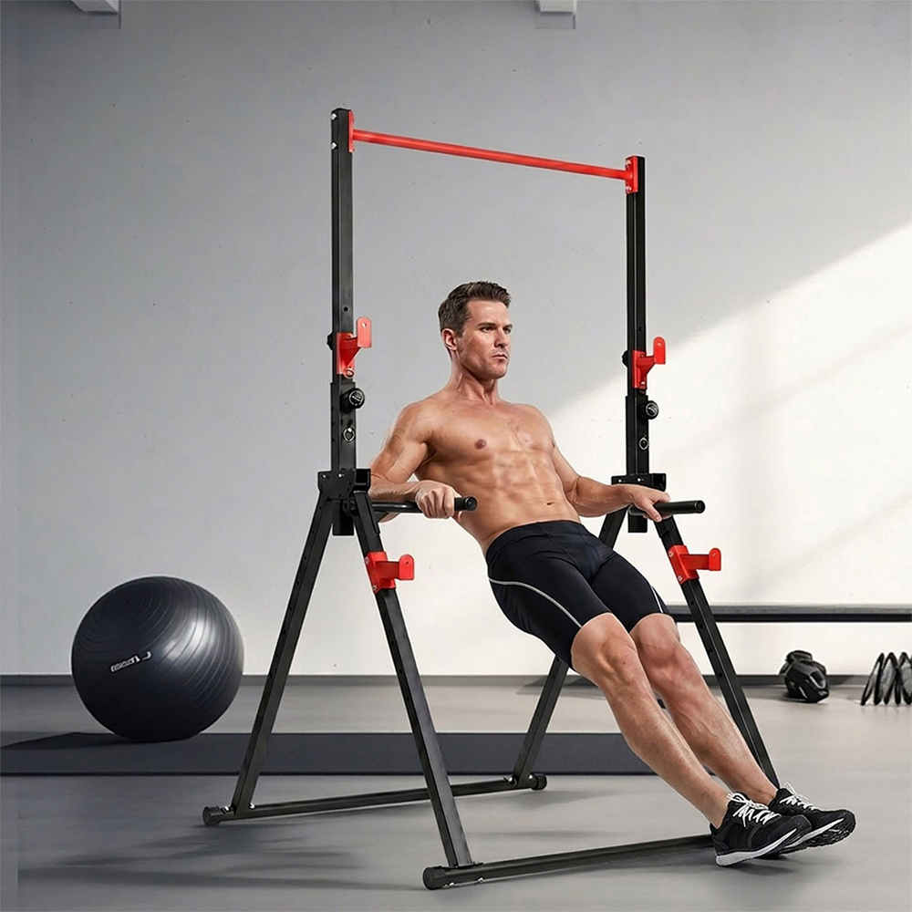 Traderight Centra Black and Red Pull Up Bar 220kg Image 2