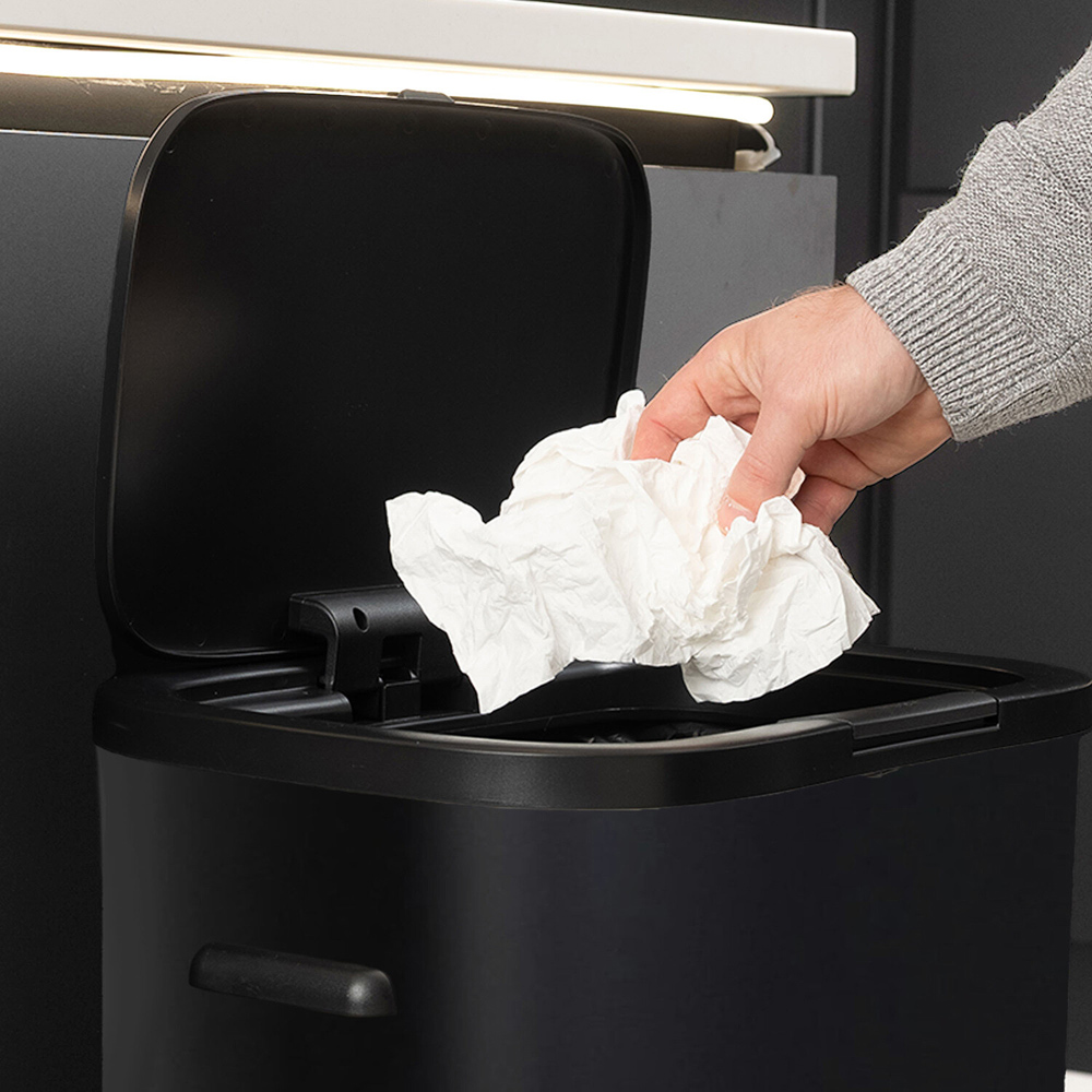 Addis Push Bar Bin - Black Image 8