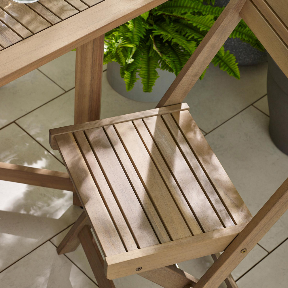Furniturebox Brigend 4 Seater Wooden Foldable Outdoor Table Set Image 3
