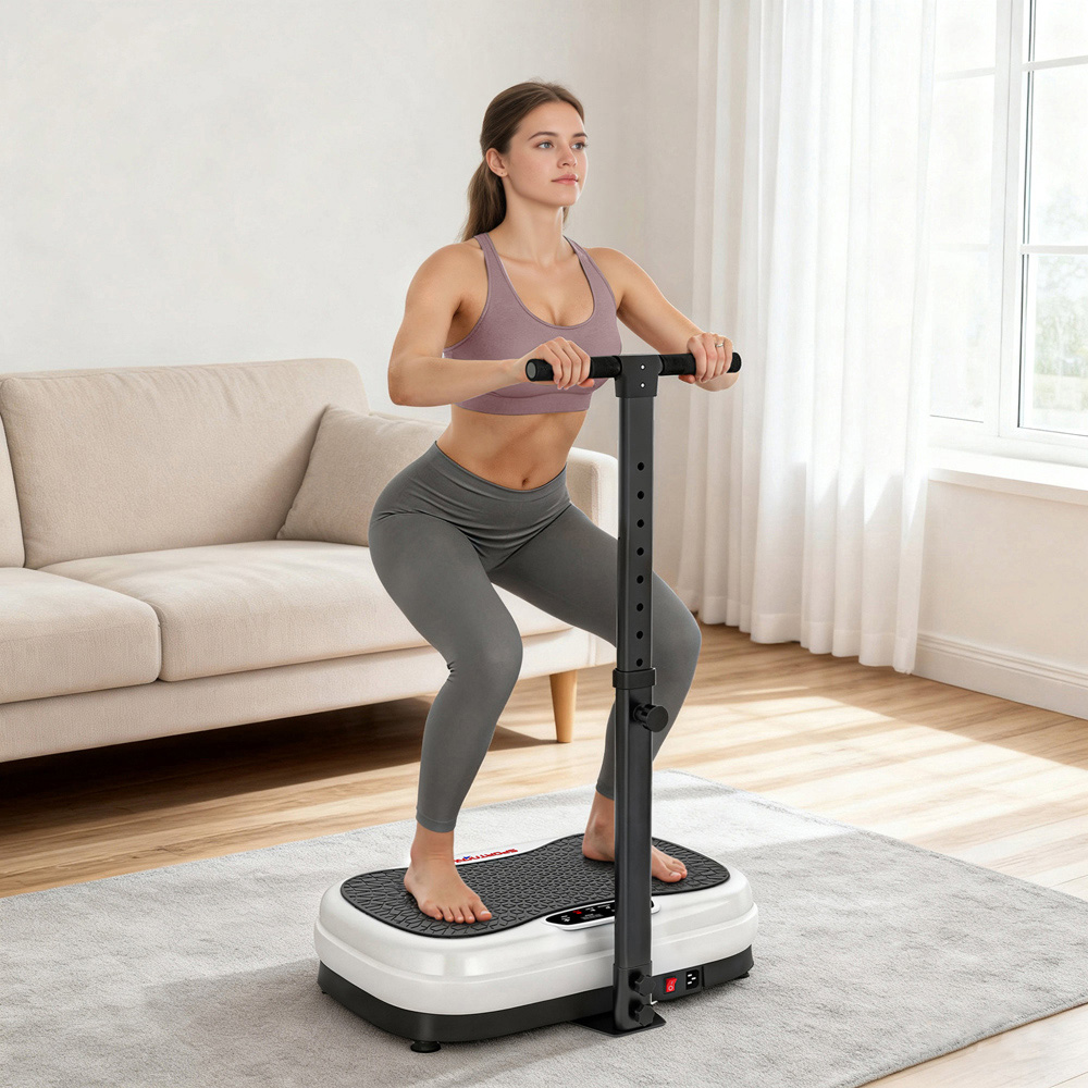 SPORTNOW Vibration Plate Exercise Machine with Adjustable Handle and Remote Control Image 2