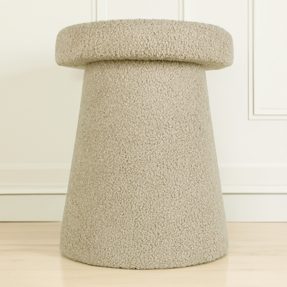 Taupe Mushroom Footstool Image 1