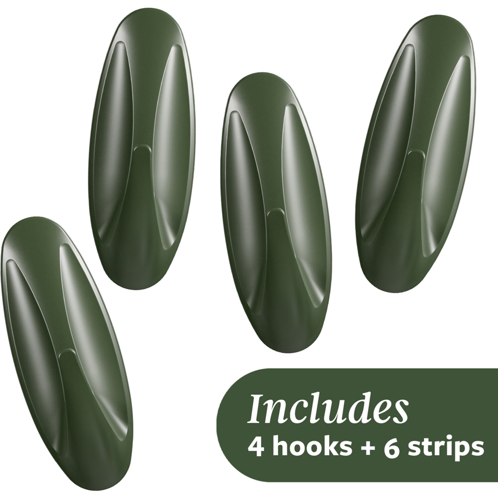 Pack of 4 Command Medium Designer Hooks Rosemary Image 3