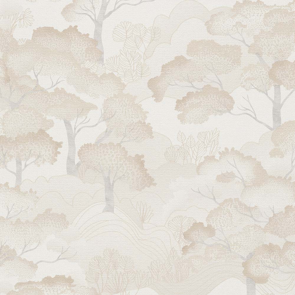Elle Decoration Golden Grove Cream Vinyl Wallpaper by Erismann Image 1