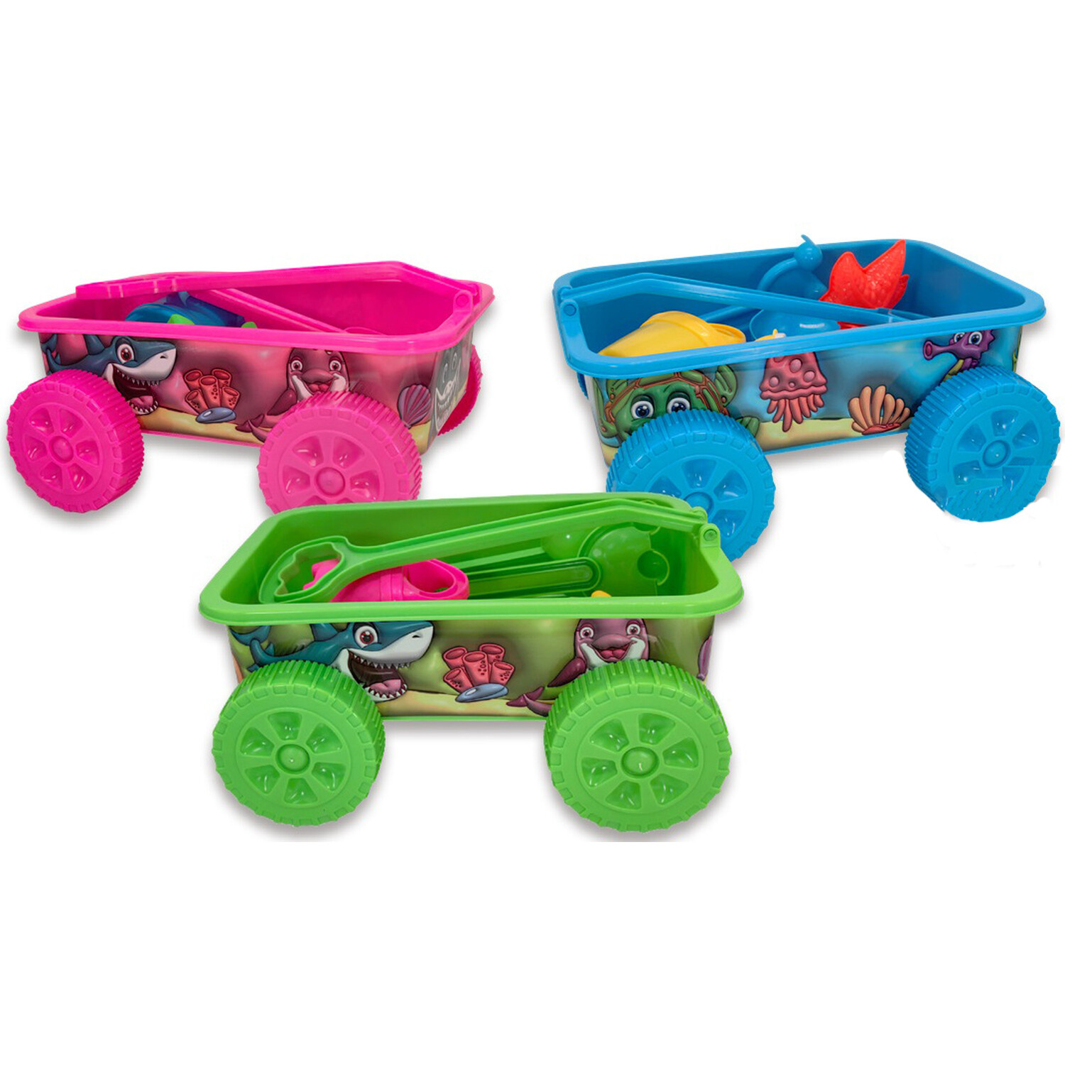 Trail Car Set on Wheels - Multicolour Image 2