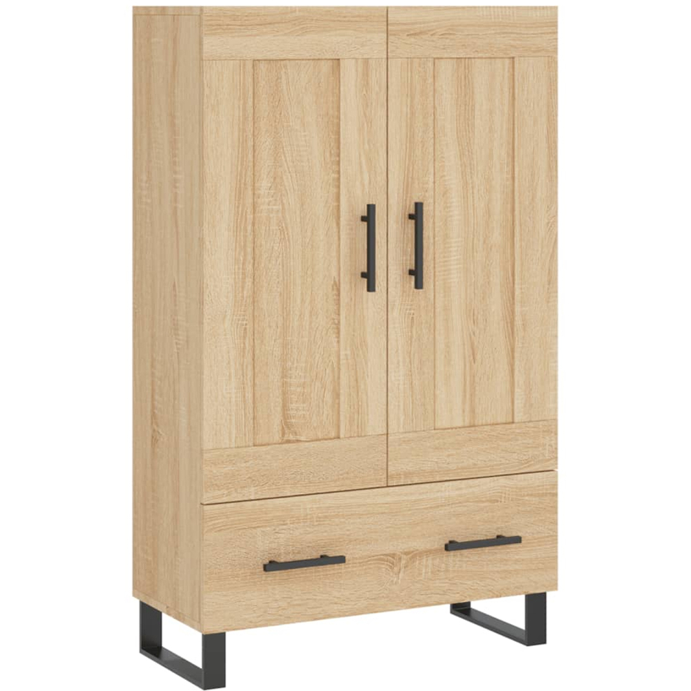 vidaXL 2 Door Single Drawer Sonoma Oak Highboard Image 2