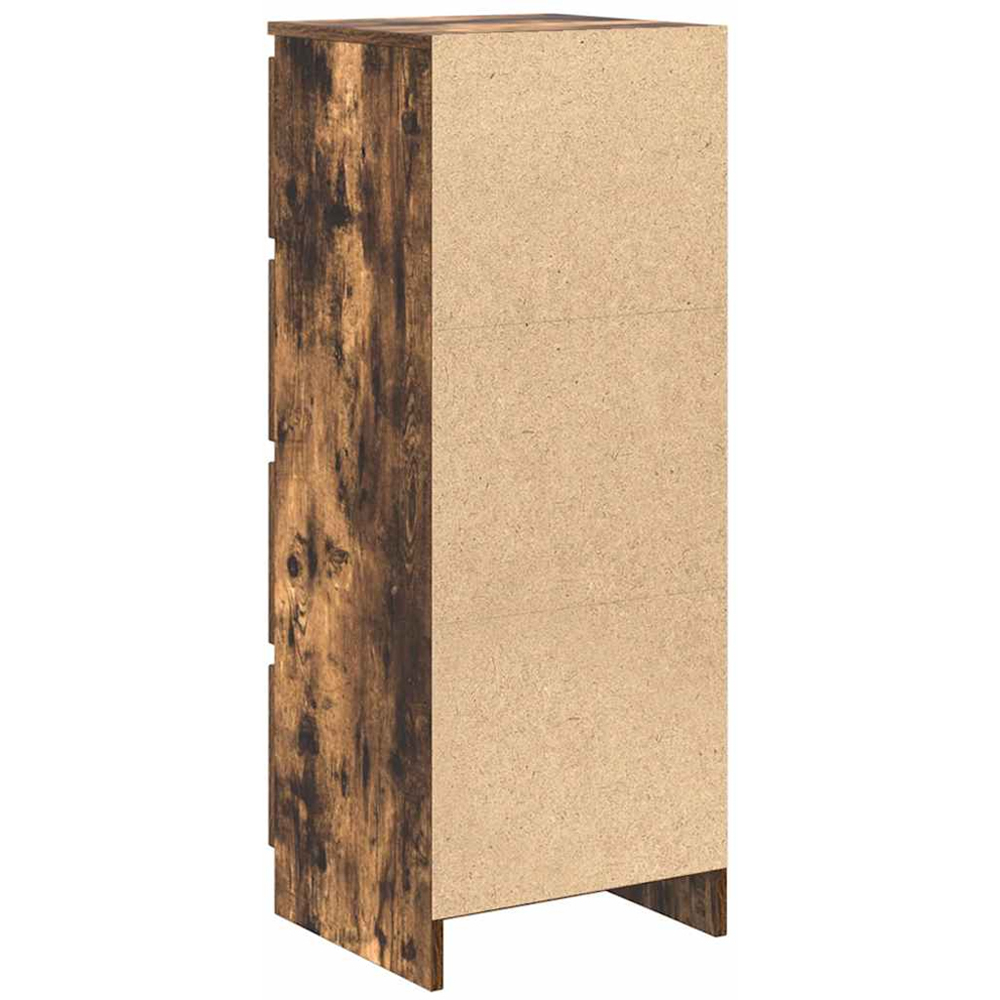vidaXL 4 Drawer Smoked Oak Narrow Sideboard Image 8