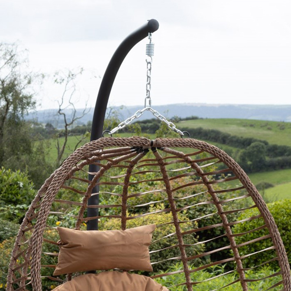 Artemis Home Risborough Brown Swing Egg Pod Chair Image 3