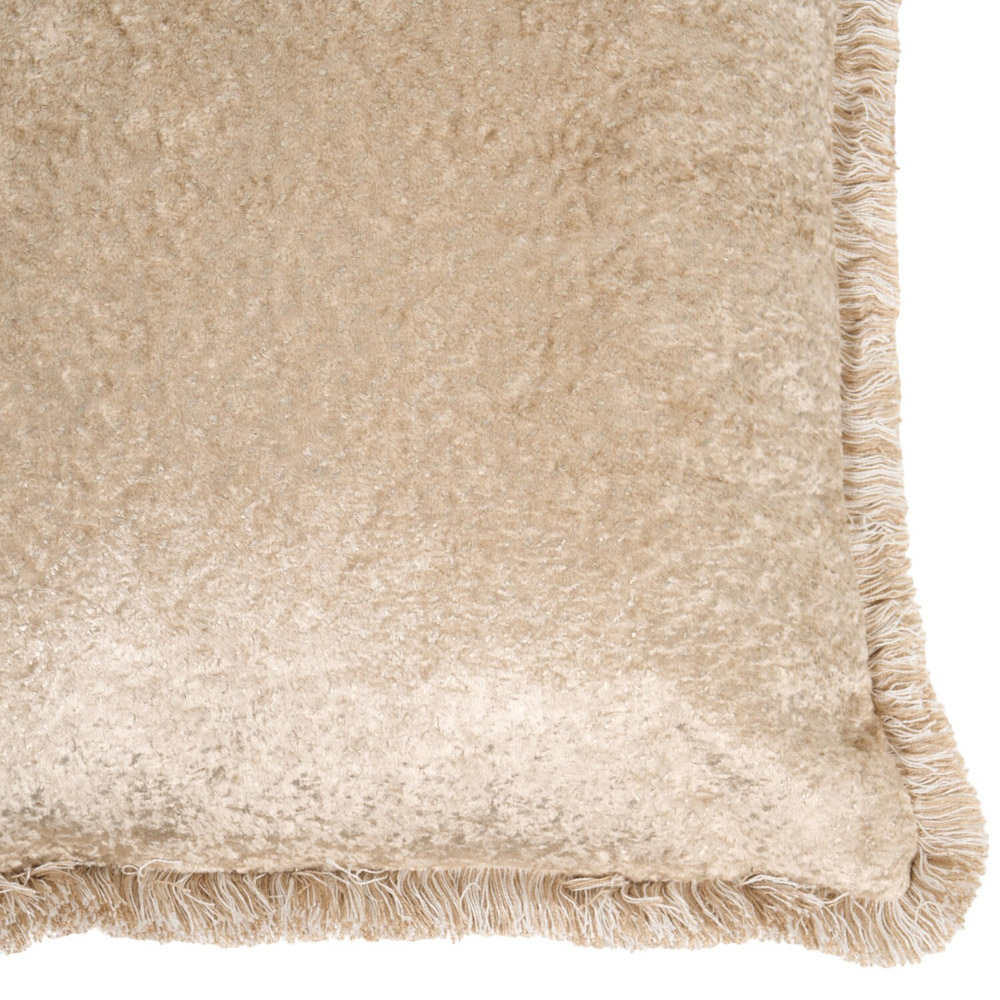 Ella Fringe Edge Cushion Champagne Image 2