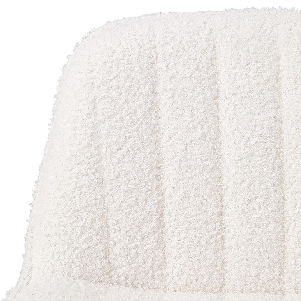 Living and Home White Sherpa Fleece Upholstered Bar Stools Set of 2 Image 5
