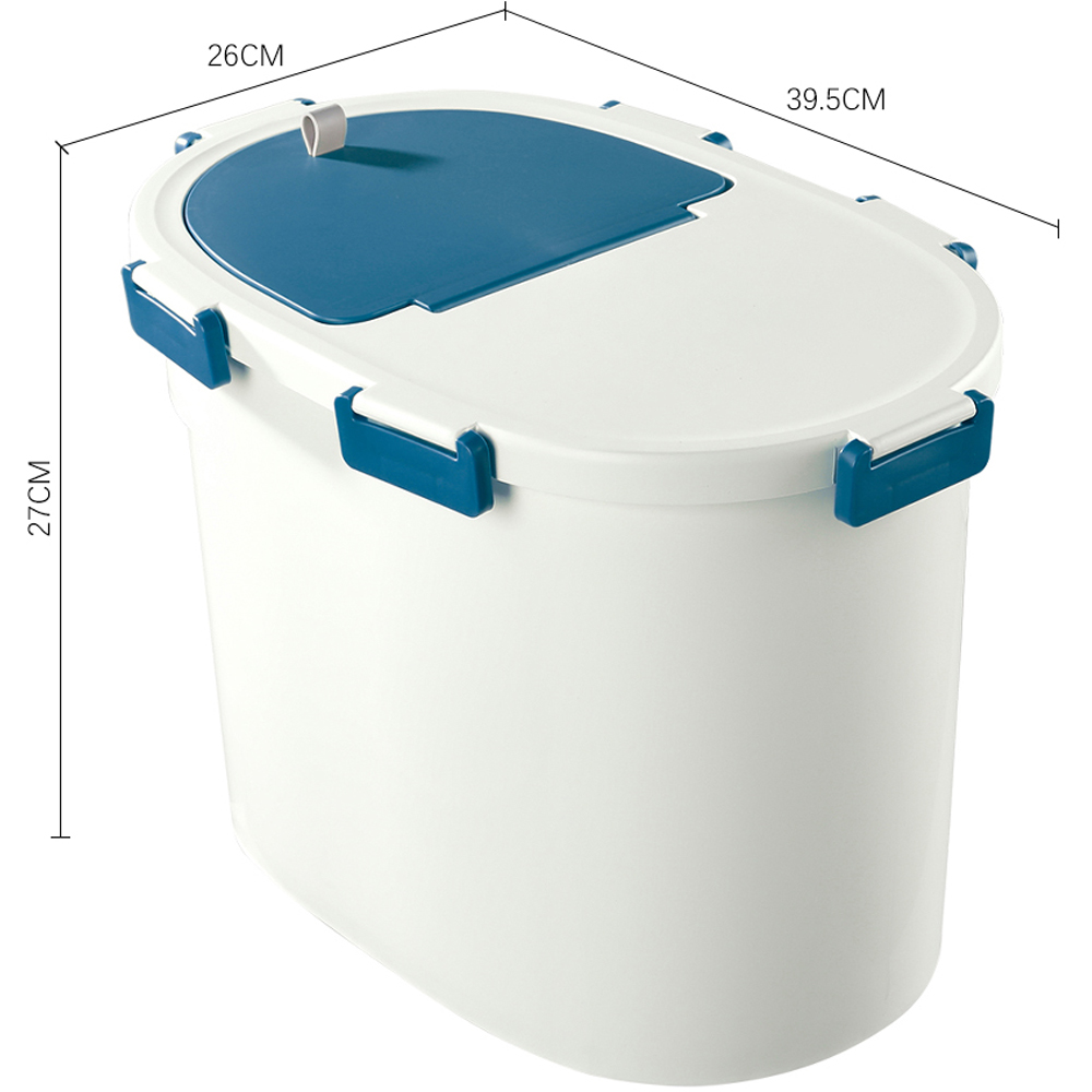 H&O Direct Blue Airtight Pet Food Storage Container with Scoop 21L Image 8