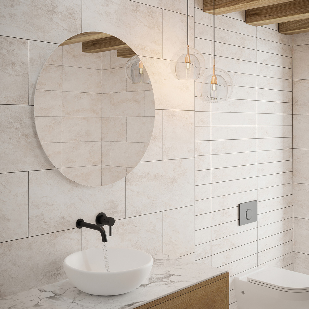 Johnson Tiles Arlo Shale Satin Rectified Tile Sample 600 x 300mm Image 1
