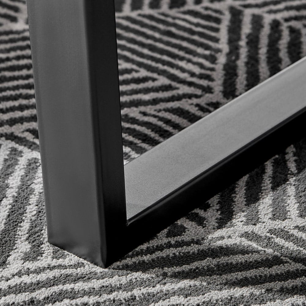 Furniturebox Solo Valera Wood Effect 4 Seater Dining Set Brown and Grey Image 6