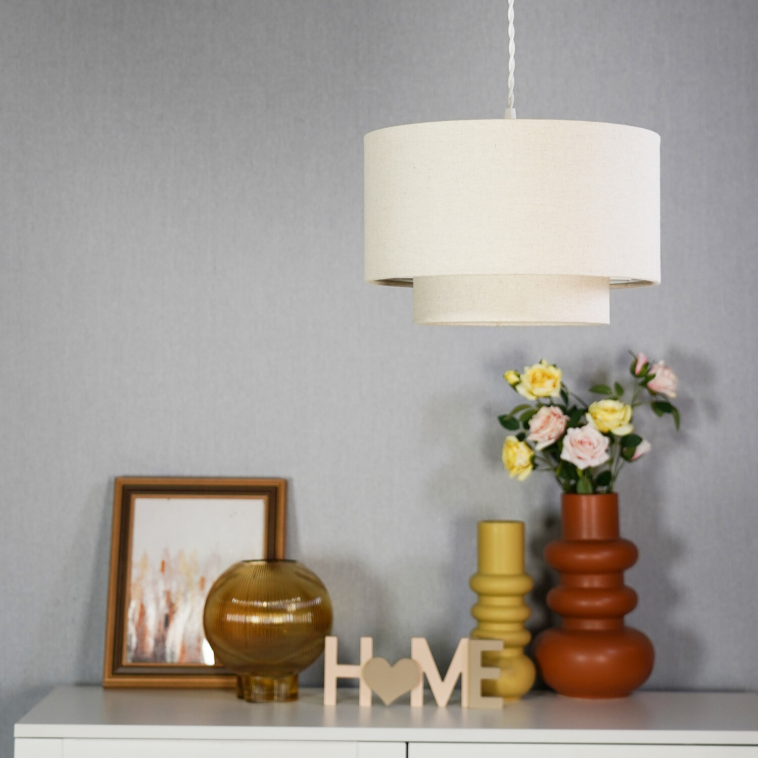 Imani Linen Shade - Beige Image 3