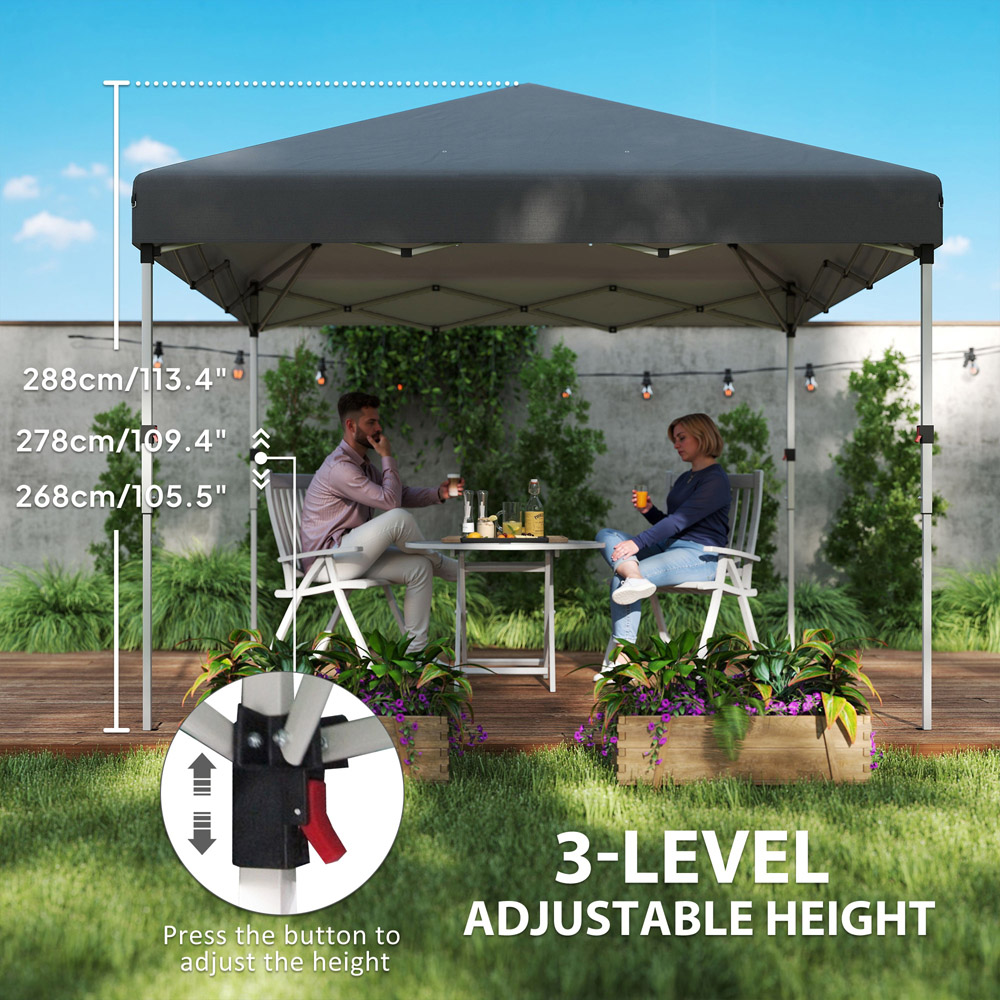 Outsunny 3 x 3m Grey Pop Up Gazebo Image 5